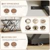 Garvee 3-Tier Entryway Table, Industrial Console Sofa Table with Storage, Accent Table with Open Shelves, Diamond-Shaped Metal Frame, Foyer Table for Entryway, Hallway, Gray(Black + X-shaped)