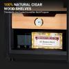 Garvee 3 in 1 Electric Cabinet 200 Count, 33 L Multifunctional Cabinet with Hygrometer, Tank, Fan, Drawer & Spanish Cedar Lining, Lights Control System, 65%-75%, 61-72℉, Festival Gift for Grandpa