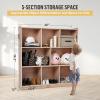 Garvee 9-Section Coat Locker with Bench, Classroom Furniture, Natural