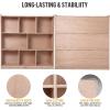 Garvee 9-Section Coat Locker with Bench, Classroom Furniture, Natural