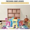 Garvee 9-Section Coat Locker with Bench, Classroom Furniture, Natural