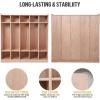 Garvee Finished 5-Section Kids Coat Locker, Smooth Wood Surface with 10 Classroom Cubbies, 2 Anti-tip Kits, 4 Casters & 2 Storage Boxes for Kindergarten, Daycare or Home Use(5 + 10)