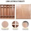 Garvee Finished 5-Section Kids Coat Locker, Smooth Wood Surface with 10 Classroom Cubbies, 2 Anti-tip Kits, 4 Casters & 2 Storage Boxes for Kindergarten, Daycare or Home Use(5 + 10 Finished Cubbies)