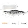 Garvee Floating Bed Frame, King Bed Frame with RGB LED headboard, King Size Bed Frame with Adjustable Height Headboard, Bed Frame King Size Upholstered Platform Metal Bed Frame, No Box Spring Needed,