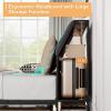 Garvee Full Size Bed Frame, Platform Bed Frame with Charging Station and Ergonomic Headboard, Metal Bed Frame with Under-Bed Storage Space, No Box Spring Needed, Easy Assembly, Vintage Brown