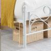 Garvee Twin Bed Frames, Twin Size Bed Frame with Headboard, Heavy Duty Mattress Foundation with Steel Slats Support, No Box Spring Needed, White