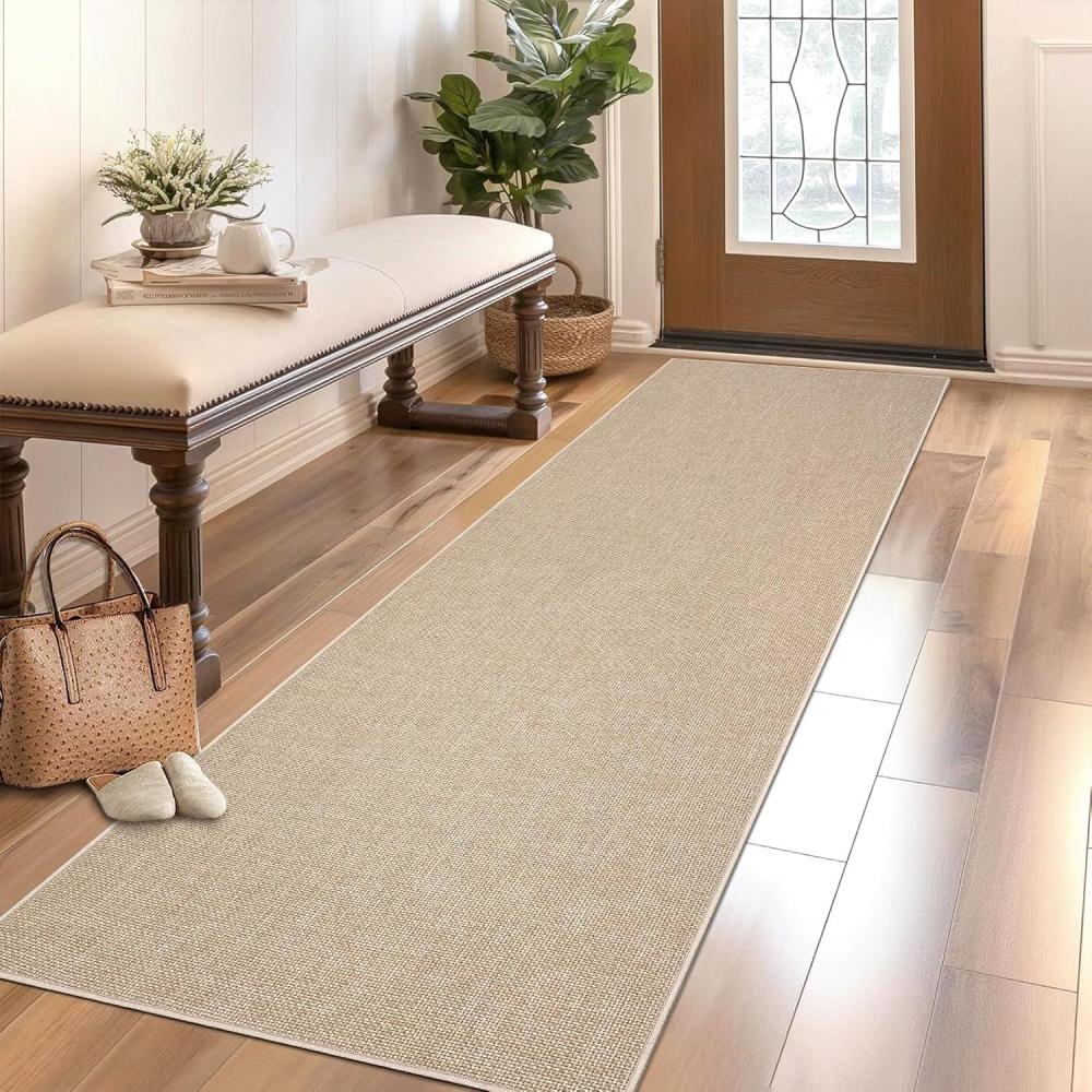 image:imageGarvee Scalloped Washable Rug 9x12 Rugs for Living Room Bedroom Non Slip Neutral Nursery Rug Modern Bordered Floral Mat Indoor Soft NonShedding Accent Carpet for Dining Room Kids Room Dorm CamelTan