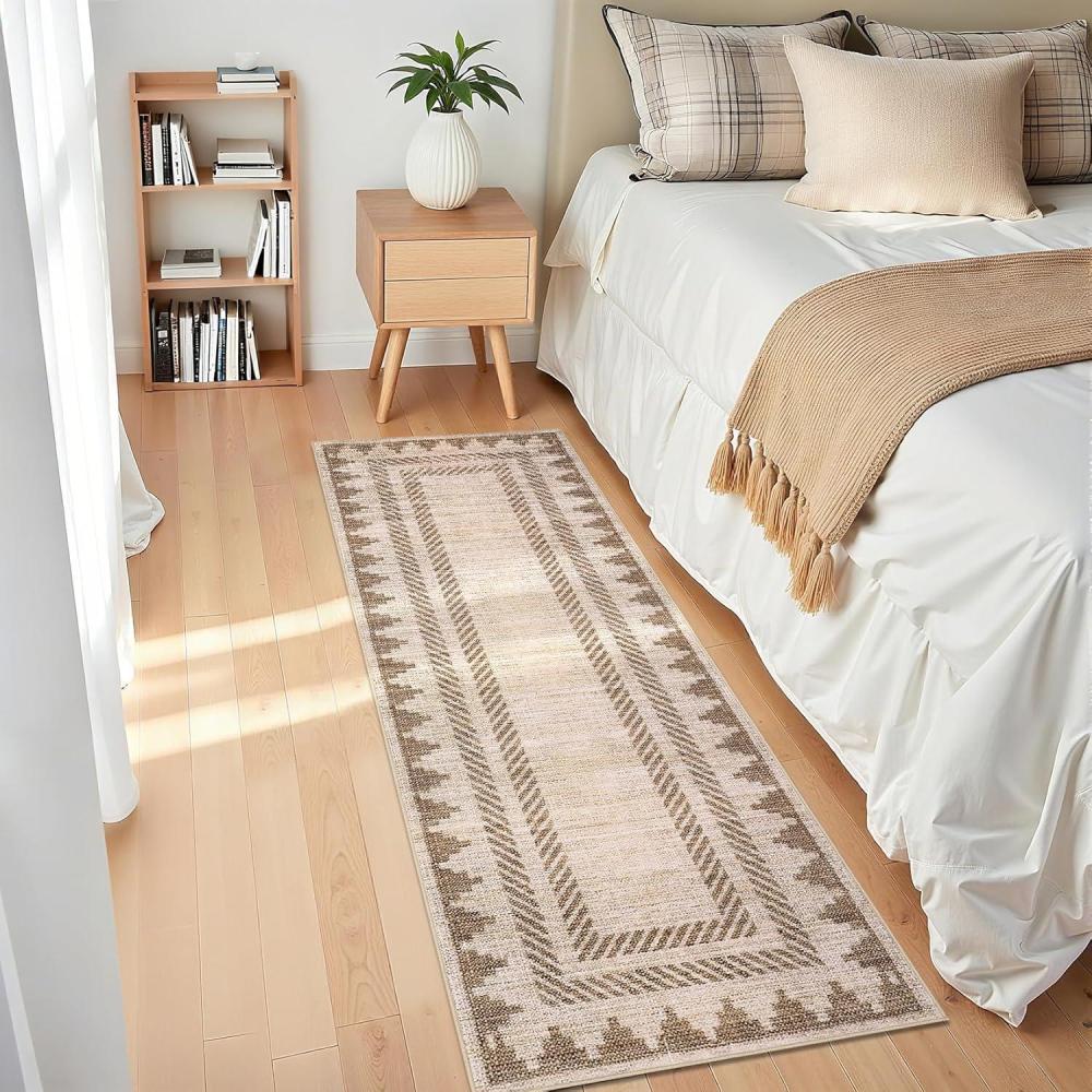 image:imageGarvee Washable Area Rug 8x10 Modern Solid Living Room RugLarge Bordered Rugs for Bedroom Neutral Carpet 8x10 Rugs for Farmhouse Dining Room NonSlip Stain Resistant Under Table Brown RugTaupe