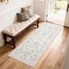 5×7 Area Rugs Living Room Rug: Vintage Washable Rug Floral Soft Carpet Indoor Floor Non-Slip Stain Resistant Large Carpets for Bedroom Kids Nursery Dining Room Farmhouse Home Office, Black(Pink)