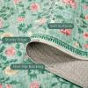 5×7 Area Rugs Living Room Rug: Vintage Washable Rug Floral Soft Carpet Indoor Floor Non-Slip Stain Resistant Large Carpets for Bedroom Kids Nursery Dining Room Farmhouse Home Office, Black(Green)