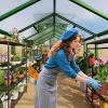 6 x 10 ft Greenhouse, Greenhouses for Outside, Polycarbonate Greenhouse with Aluminum Frame, Lockable Door and Ajustable Roof Vent for Backyard, Green Houses for Outside Garden Backyard, Patio(Green)
