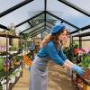 6 x 10 ft Greenhouse, Greenhouses for Outside, Polycarbonate Greenhouse with Aluminum Frame, Lockable Door and Ajustable Roof Vent for Backyard, Green Houses for Outside Garden Backyard, Patio(Black)