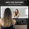 Bathroom Mirror With Lights 60×30 In, Wall Mount Bathroom Vanity Mirror With Front and Backlight, High Magnification, Stepless Dimmable With Anti-Fog, Shatter-Proof, Memory, 3 Colors, for Makeup, Show(90.9″L x 39″W)