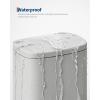 Garvee 13 gal / 50 L Stainless Steel Kitchen Trash Can with Lid, Large Rustproof Garbage Can for Kitchen, Step-on Metal Trash Bin with Inner Bucket, Rear Handle, Soft Close Lid, Silver(White)