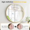 Garvee 20 in Round Mirror for Wall, Black Metal Frame Circle Mirror, Round Bathroom Mirror for Wall Decor, Rounds Mirror for Entryway, Vanity, Bedroom, Easy to Install(Gold)