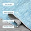 Garvee 5×7 Living Room Rug Modern Solid Throw Rugs with Rubber Backing Washable, Non Shedding Stain Resistant Neutral Carpet Low Pile Contemporary Soft Mats for Bedroom Nursery Dining Room, Linen(Airy Solid|light Blue)