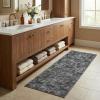 Garvee 5×7 Living Room Rug Modern Solid Throw Rugs with Rubber Backing Washable, Non Shedding Stain Resistant Neutral Carpet Low Pile Contemporary Soft Mats for Bedroom Nursery Dining Room, Linen(Airy Solid|dark Grey)