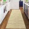 Garvee 5×7 Living Room Rug Modern Solid Throw Rugs with Rubber Backing Washable, Non Shedding Stain Resistant Neutral Carpet Low Pile Contemporary Soft Mats for Bedroom Nursery Dining Room, Linen(Modern|linen)