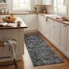 Garvee 5×7 Living Room Rug Modern Solid Throw Rugs with Rubber Backing Washable, Non Shedding Stain Resistant Neutral Carpet Low Pile Contemporary Soft Mats for Bedroom Nursery Dining Room, Linen(Airy Solid|dark Grey)