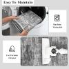 Garvee 5×7 Living Room Rug Modern Solid Throw Rugs with Rubber Backing Washable, Non Shedding Stain Resistant Neutral Carpet Low Pile Contemporary Soft Mats for Bedroom Nursery Dining Room, Linen(Airy Solid|light Grey)