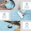 Garvee 5×7 Living Room Rug Modern Solid Throw Rugs with Rubber Backing Washable, Non Shedding Stain Resistant Neutral Carpet Low Pile Contemporary Soft Mats for Bedroom Nursery Dining Room, Linen(Airy Solid|light Blue)