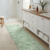 Garvee 5×7 Living Room Rug Modern Solid Throw Rugs with Rubber Backing Washable, Non Shedding Stain Resistant Neutral Carpet Low Pile Contemporary Soft Mats for Bedroom Nursery Dining Room, Linen(Airy Solid|green)