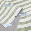 Garvee 9X12 Area Rugs for Living Room, Abstract Modern Washable Rugs, Non-Slip Low-Pile Soft Floor Carpet for Bedroom, Living Room, Dining Room, Green(Green)