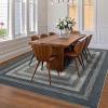 Garvee ﻿9×12 Large Area Rugs for Living Room Machine Washable Non-Slip Braided Rugs for Bedroom, Low Pile Ultra Thin Floor Carpet for Nursery Bedroom Dinning Room Apartment, Black