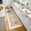 Garvee Bathroom Runner Rug 2×6 Machine Washable Non-Slip Kitchen Runners for Hallways Soft Low Pile Lightweight Long Carpet Rugs Farmhouse Indoor Floor Mat for Bedroom, Bathroom Beige(Beige)