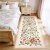 Garvee Bathroom Runner Rug 2×6 Machine Washable Non-Slip Kitchen Runners for Hallways Soft Low Pile Lightweight Long Carpet Rugs Farmhouse Indoor Floor Mat for Bedroom, Bathroom Beige(Beige)