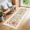 Garvee Bathroom Runner Rug 2×6 Machine Washable Non-Slip Kitchen Runners for Hallways Soft Low Pile Lightweight Long Carpet Rugs Farmhouse Indoor Floor Mat for Bedroom, Bathroom Beige(Beige)