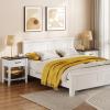 Garvee End Table with Drawer, Nightstand with 2 Tiers Storage Shelves, Side Table with Dresser, Bedside Table for Living Room, Bedroom, Dorm, Grey(White & Brown)