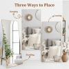 Garvee Full Length Mirror 76 * 34, Oversized Full-Body Hanging or Leaning Rectangle Mirror, Aluminum Alloy Thin Frame Floor Mirror for Bedroom, Living/Dressing Room, Gym, Gold(White)