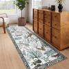Garvee Jungle Rug 5×7 Washable Animal Living Room Rug Non-Slip Non-Shedding Kids Bedroom Aesthetic Rugs for Boy Play Room Foldable Low Pile Accent Botanical Rugs for Kitchen Office Nursery Decor Black(Beige)