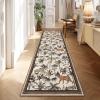 Garvee Jungle Rug 5×7 Washable Animal Living Room Rug Non-Slip Non-Shedding Kids Bedroom Aesthetic Rugs for Boy Play Room Foldable Low Pile Accent Botanical Rugs for Kitchen Office Nursery Decor Black(Tiger Camel)