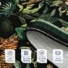 Garvee Jungle Rug 5×7 Washable Animal Living Room Rug Non-Slip Non-Shedding Kids Bedroom Aesthetic Rugs for Boy Play Room Foldable Low Pile Accent Botanical Rugs for Kitchen Office Nursery Decor Black(Tiger Black)