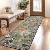 Garvee Jungle Rug 5×7 Washable Animal Living Room Rug Non-Slip Non-Shedding Kids Bedroom Aesthetic Rugs for Boy Play Room Foldable Low Pile Accent Botanical Rugs for Kitchen Office Nursery Decor Black(Brown)