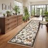 Garvee Jungle Rug 5×7 Washable Animal Living Room Rug Non-Slip Non-Shedding Kids Bedroom Aesthetic Rugs for Boy Play Room Foldable Low Pile Accent Botanical Rugs for Kitchen Office Nursery Decor Black(Tiger Camel)