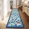 Garvee Jungle Rug 5×7 Washable Animal Living Room Rug Non-Slip Non-Shedding Kids Bedroom Aesthetic Rugs for Boy Play Room Foldable Low Pile Accent Botanical Rugs for Kitchen Office Nursery Decor Black(Tiger Blue)