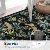 Garvee Jungle Rug 5×7 Washable Animal Living Room Rug Non-Slip Non-Shedding Kids Bedroom Aesthetic Rugs for Boy Play Room Foldable Low Pile Accent Botanical Rugs for Kitchen Office Nursery Decor Black(Tiger Black)
