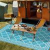 Garvee Large Outdoor Rugs 9×18 Waterproof Reversible Outdoor Plastic Straw Rugs, Easy Cleaning Patio Camping Carpet, All-Weather Outside Rugs for RV Patio Porch Deck Balcony (Grey/White)(Light Blue/White)