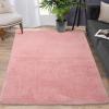Garvee Living Room Area Rug 9×12 Pink Fluffy Rug Ultra Soft Large Bedroom Modern Solid Color Throw Carpet with Non-Slip Backing Non Shedding Plush Shag Carpet for Nursery Kids Room Home Decor,