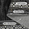Garvee Modern Washable Rugs 5×7, Soft Non Slip Living Room Rugs Ultra Thin Low Pile Large Bedroom Carpet, Non Slip Modern Bordered Print Mat for Dining Room Nursery Playroom, Red Brown(Black)