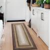 Garvee Printed Rugs (Not Woven!) Washable Rugs 8×10 Area Rug for Living Room Soft Bedroom Rug Farmhouse Large Rug Non Slip Stain Resistant Carpet for Nursery Dining Room 8’x10′(Printed|olive&brown)