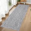 Garvee Printed Rugs (Not Woven!) Washable Rugs 8×10 Area Rug for Living Room Soft Bedroom Rug Farmhouse Large Rug Non Slip Stain Resistant Carpet for Nursery Dining Room 8’x10′(Printed|light Grey)