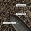 Garvee Printed Rugs (Not Woven!) Washable Rugs 8×10 Area Rug for Living Room Soft Bedroom Rug Farmhouse Large Rug Non Slip Stain Resistant Carpet for Nursery Dining Room 8’x10′(Printed|brown&grey)
