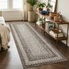 Garvee Printed Rugs (Not Woven!) Washable Rugs 8×10 Area Rug for Living Room Soft Bedroom Rug Farmhouse Large Rug Non Slip Stain Resistant Carpet for Nursery Dining Room 8’x10′(Printed|mocha)