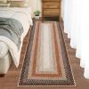 Garvee Printed Rugs (Not Woven!) Washable Rugs 8×10 Area Rug for Living Room Soft Bedroom Rug Farmhouse Large Rug Non Slip Stain Resistant Carpet for Nursery Dining Room 8’x10′(Printed|rust&brown)