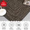 Garvee Printed Rugs (Not Woven!) Washable Rugs 8×10 Area Rug for Living Room Soft Bedroom Rug Farmhouse Large Rug Non Slip Stain Resistant Carpet for Nursery Dining Room 8’x10′(Printed|brown&grey)