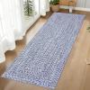 Garvee Printed Rugs (Not Woven!) Washable Rugs 8×10 Area Rug for Living Room Soft Bedroom Rug Farmhouse Large Rug Non Slip Stain Resistant Carpet for Nursery Dining Room 8’x10′(Printed|light Blue)